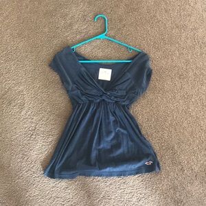 Hollister deep V neck baby doll tee